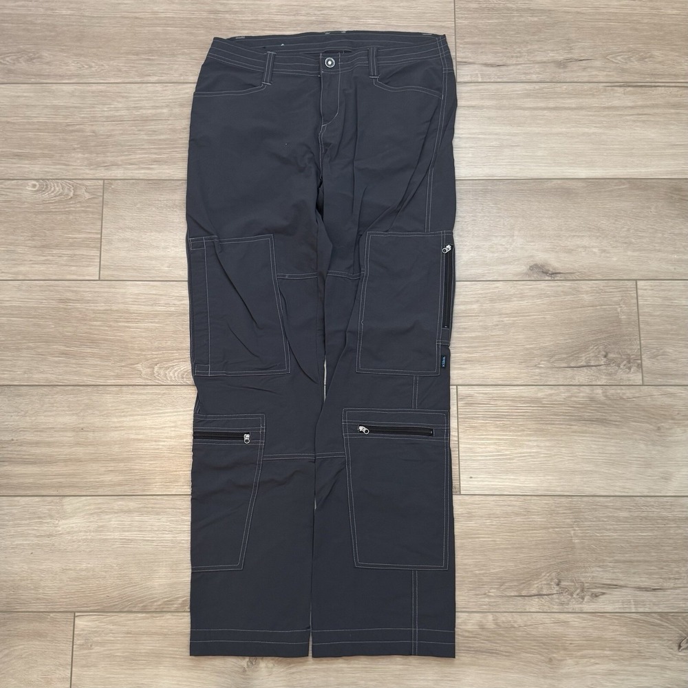 Kuhl Pants Womens Size 12 Gray Straight Lightweight Outdoor Travel Hiking (Flaw)